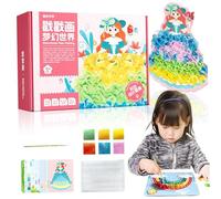 Dot It Sticker Art, Frénésie d'art en tissu pour enfant à piquer avec 10 plaques d'autocollants de princesse, kits 'artisanat éducatifs, artisanat de princesse mignon pour anniversaire 'enfant, Noë