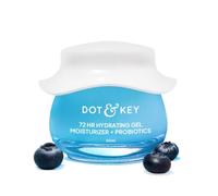 Dot & Key Gel hydratant 72 HR + probiotiques 60 ml, avec acide hyaluronique, eau de kombucha et de riz, sans huile, non comédogène, gel hydratant léger, pour tous les types de peau