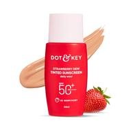 Dot & Key Strawberry Dew Crème solaire teintée SPF 50+ P 02 Ivoire chaud | Protection contre les UA/UB | Large spectre, résistant à l'eau et à la sueur | Pour tous les types de peau | 50 ml