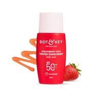 Dot & Key Strawberry Dew Crème solaire teintée SPF 50+ Pa++++ - 07 Caramel | Protection contre les UA/UB | Large spectre, résistant à l'eau et à la sueur | Pour tous les types de peau | 50 ml
