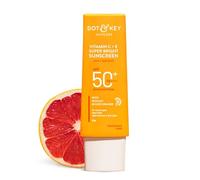 DOT & KEY Vitamine C + E Crème solaire super lumineuse SPF 50 | Protection contre la lumière de l'eau, les UVA/UVB et la lumière bleue | Pour une peau uniforme et éclatante | Avec liquide SPF 50 ++ |