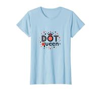 Dot Queen: Polka Dot Royalty pour Les Femmes à la Mode T-Shirt, Femme, Bleu Céleste, XS