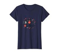 Dot Queen: Polka Dot Royalty pour Les Femmes à la Mode T-Shirt, Femme, Bleu Marine, 3XL