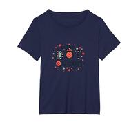 Dot Queen: Polka Dot Royalty pour Les Femmes à la Mode T-Shirt, Femme Grandes Tailles, Bleu Marine, 5X