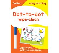 Collins – Relier les points 3-5 ans – Cahier d'activités effaçable – Idéal pour la maison