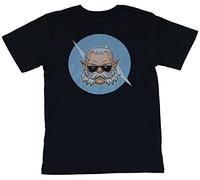 Dota 2 Mens T-T-Shirts à Manches courtesTeam Empire Old ManBolt Circle Logo Image Black(Large)