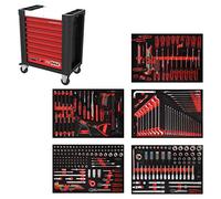 Dotación de carro de taller Performanceplus P10 con 299 herramientas para 5 cajones