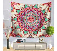 DOTBUY Mandala Tapisserie Tentures Murales, Mandala Bohemian Hippie Hanging Pattern Indian Psychedelic Tapisserie Tentures Murales (Petit (130 x 150cm), Vert)