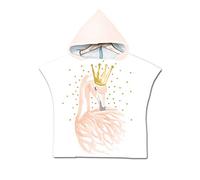 DOTBUY Serviette de Plage Poncho à Capuche pour Enfants, Microfibre de Bain avec Imprimé Animal pour Garçon et Fille, Doux Chaud Natation Peignoir (60x80cm,A)