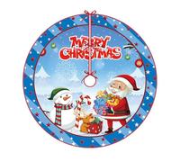 DOTBUY-SHOP 3D Jupe de Sapin de Noël Rond, Cache Pied Sapin de Noel, Tapis pour l'arbre, Couverture Décorative d'arbre pour La Maison, Vacances (Renne,60cm)