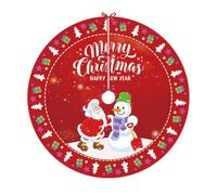 DOTBUY-SHOP 3D Jupe de Sapin de Noël Rond, Cache Pied Sapin de Noel, Tapis pour l'arbre, Couverture Décorative d'arbre pour La Maison, Vacances (Bonhomme de Neige,120cm)