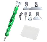 DOTBUY-SHOP 5D Kit de Peinture Diamant, Filetage Accessoires et Outils d'art Diamantés, Stylos d'art Diamantés avec Stylet Diamond et Plusieurs en-Têtes de Remplacement (Vert)