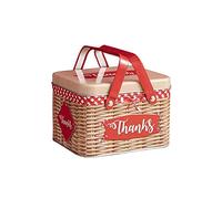 DOTBUY-SHOP Boite Metal Boite a Biscuit Boite Metallique avec Couvercle Petite Boite Metal Portable Boîte à Biscuits de Pâques pour Cadeau, Biscuits, Bonbons (Lot de 1,Rouge)