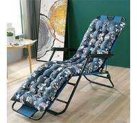 DOTBUY-SHOP Coussin Chaise Longue Imprimé Floral, Coussins pour Bains de Soleil avec Sangles, Coussin Bain de Soleil Doux, Matelas Transat pour Jardin,Terrasse,Balcon (Fleurs,53x180cm)