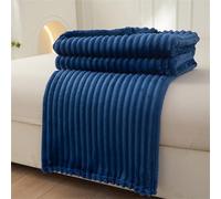 DOTBUY-SHOP Couverture, Couvertures en Flanelle, Velours de Lait Couverture Polaire, Couverture Douce et Confortable Microfibre, Jeté de Canapé Convient Adultes et Enfants (180x200cm,Bleu Marine)