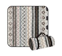 DOTBUY-SHOP Couverture de Pique Nique Compacte, XXL Nappe Pique Nique Impermeable Couverture de Camping Léger et Portable Tapis de Plage Anti Sable pour Jardin, Parc (Boho Style 5,200x150cm)