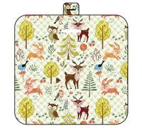 DOTBUY-SHOP Couverture de Pique-Nique Imperméable, Enfants Pliable Tapis Plage Pique Niques pour Parc, Le Plage, la randonnée, Le Camping, Idéal pour Les Voyages en Famille (200x200cm,Animaux)