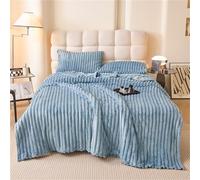 DOTBUY-SHOP Couverture en Flanelle Simple/Double/King Size, Couverture Polaire Douce Moelleux, Couvertures Monochrome Moderne, Jeté de Canapé pour Chambre Sofa lit Fauteuil (Bleu,200x230cm)