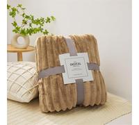 DOTBUY-SHOP Couverture, Épaississante Couvertures en Flanelle, Plaid Couverture Polaire, Couverture Douce et Confortable Microfibre, Jeté de Canapé Convient Adultes Enfants (45x65cm,Café)