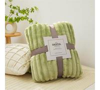 DOTBUY-SHOP Couverture, Épaississante Couvertures en Flanelle, Plaid Couverture Polaire, Couverture Douce et Confortable Microfibre, Jeté de Canapé Convient Adultes Enfants (70x100cm,Vert)