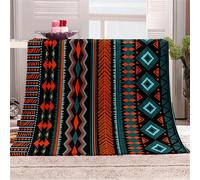DOTBUY-SHOP Couverture, Série de Style Ethnique Couvertures en Flanelle, Plaid Couverture Polaire, Couverture Douce et Confortable, Jeté de Canapé Convient Adultes Enfants (Rouge,125x200cm)