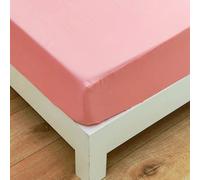 DOTBUY-SHOP Draps Housses 90x200 cm, Couleurs Unies Protege Matelas, Protege Matelas en Polyester Extra-Doux, Respirant et Lavable, Hauteur de Matelas Jusqu'à 30 cm (2 x Taie d'oreiller,Rose)