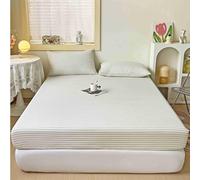 DOTBUY-SHOP Draps Housses 90x200 cm, Couleurs Unies Protege Matelas, Protege Matelas en Polyester Extra-Doux, Respirant et Lavable, Hauteur de Matelas Jusqu'à 30 cm (Blanc,90x200cm)