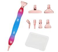 DOTBUY-SHOP Galaxie Kit de Peinture Diamant, Accessoires et Outils d'art Diamantés, d'art Diamantés avec Stylet Diamond et Plusieurs en-Têtes de Remplacement (Rouge Bleu)