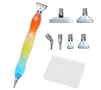 DOTBUY-SHOP Galaxie Kit de Peinture Diamant, Accessoires et Outils d'art Diamantés, d'art Diamantés avec Stylet Diamond et Plusieurs en-Têtes de Remplacement (Orange)