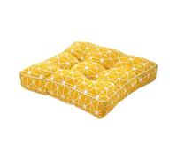 DOTBUY-SHOP Galette de Chaise Carré, Coussin de Chaise Coussin de Sol Coussins de Siège, Coussins pour Intérieur Extérieur Chaises de Jardin Yoga Méditation (45x45x10cm,Carreaux Jaunes)