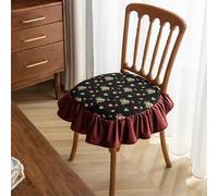 DOTBUY-SHOP Galette de Chaise Jacquard Fleurs Coussin de Chaise Coussin de Sol Coussins de Siège, Coussins avec Rembourrage pour Intérieur Extérieur Chaises de Jardin Yoga (45cm,Vintage)