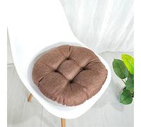 DOTBUY-SHOP Galette de Chaise Ronde, Couleur Unie Coussin de Chaise Coussin de Sol Coussins de Siège, Coussins avec Rembourrage pour Intérieur Extérieur Chaises de Jardin (40x40cm,Brun2)