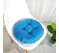 DOTBUY-SHOP Galette de Chaise Ronde, Couleur Unie Coussin de Chaise Coussin de Sol Coussins de Siège, Coussins avec Rembourrage pour Intérieur Extérieur Chaises de Jardin (40x40cm,Lac Bleu)