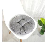 DOTBUY-SHOP Galette de Chaise Ronde, Couleur Unie Coussin de Chaise Coussin de Sol Coussins de Siège, Coussins avec Rembourrage pour Intérieur Extérieur Chaises de Jardin (40x40cm,Gris foncé)