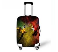 DOTBUY-SHOP Housse de Valise Elastique Réutilisable Anti-Rayures Lavable Bagages Étui Protéger Voyage Trolley Zippé Résistant Robuste Couvre Protection (Perroquet coloré 2,M (22-24 Pouces))