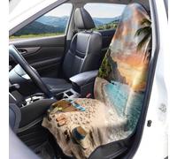 DOTBUY-SHOP Housse Siege Voiture 3D Vacances d'été Tissu Éponge (Plage 10,2 pièces)