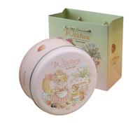 DOTBUY-SHOP Pâques Boite Metal Boite a Biscuit Boite Metallique avec Couvercle Petite Boite Metal Portable Boîte à Biscuits de Pâques pour Cadeau, Biscuits, Bonbons (Lot de 2,Rose)