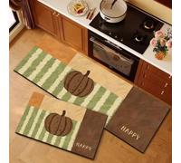 DOTBUY-SHOP Tapis Cuisine Devant Evier, Citrouille Arc-en-Ciel Tapis de Cuisine Absorbant Diatomite, Rug Séchage Rapide Antidérapant, Mat de Sol Résistants aux Taches Lavable (Braun,60x180cm)