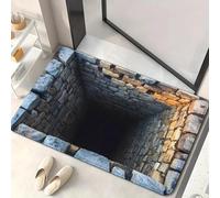 DOTBUY-SHOP Tapis de Bain Antidérapant, 3D Illusion Optique Tapis de Douche Absorbant, Séchage Rapide, pour Salle de Bain, Douche, WC, Baignoire (Grotte Profonde,60x90cm)