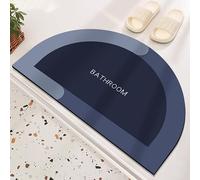 DOTBUY-SHOP Tapis de Bain Diatomite, Tapis de Salle de Bain Absorbant et Antidérapant, Lavable, Séchage Rapide pour Salle de Bain,Entrée et Cucina,Demi-Cercle,3.5MM (Bleu,40x60cm)