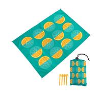 DOTBUY-SHOP Tapis de Plage Imperméable, Natte de Plage Anti Sable, Extra Grand Couverture Pique Nique pour Exterieur, Voyages, Camping, Picnic Festival de Musique Tropical (Citron,200x210cm)