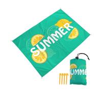 DOTBUY-SHOP Tapis de Plage Imperméable, Natte de Plage Anti Sable, Extra Grand Couverture Pique Nique pour Exterieur, Voyages, Camping, Picnic Festival de Musique Tropical (Vert,140x200cm)