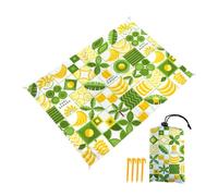 DOTBUY-SHOP Tapis de Plage Imperméable, Natte de Plage Anti Sable, Extra Grand Couverture Pique Nique pour Exterieur, Voyages, Camping, Picnic Festival de Musique Tropical (Banane,200x210cm)