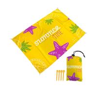 DOTBUY-SHOP Tapis de Plage Imperméable, Natte de Plage Anti Sable, Extra Grand Couverture Pique Nique pour Exterieur, Voyages, Camping, Picnic Festival de Musique Tropical (Jaune,180x200cm)
