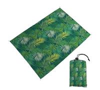 DOTBUY-SHOP Tapis de Plage Imperméable, Natte de Plage Anti Sable, Grand Impressions de Plantes Couverture Pique Nique pour Exterieur, Voyages, Camping, Picnic (Vert,100x140cm)
