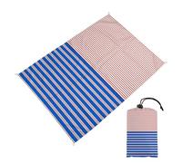 DOTBUY-SHOP Tapis de Plage Imperméable, Natte de Plage Anti Sable, Rayures Colorées Pliable Couverture Pique Nique pour Exterieur, Voyages, Camping, Picnic (Rouge Bleu 1,200x210cm)