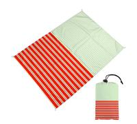 DOTBUY-SHOP Tapis de Plage Imperméable, Natte de Plage Anti Sable, Rayures Colorées Pliable Couverture Pique Nique pour Exterieur, Voyages, Camping, Picnic (Rouge Vert 1,100x140cm)