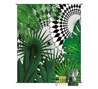 DOTBUY-SHOP Tapis de Plage Imperméable, Tropical Natte de Plage Anti Sable, Extra Grand Pliable Couverture Pique Nique Exterieur Voyages Camping Picnic Festival Musique (Monstera,180x220cm)