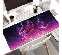 DOTBUY-SHOP Tapis de Souris Grand Format, Antidérapant en Caoutchouc Naturel, Tapis de Souris Gamer et Bureau,Mouse Pad pour PC et Ordinateur Portable,Imprimer Lignes (Violet,300x600x2mm)