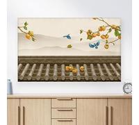 DOTBUY-SHOP TV Housse de Protection Télévision, Motif 3D Housse Anti-Poussière, Moderne Décorative Élastique Écran Télévision Couverture pour 32-80 Pouces TV/PC (Cime des arbres,55-65inch)